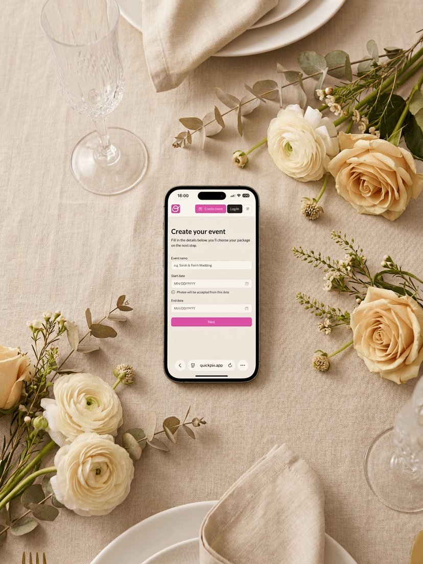 Create your event in seconds