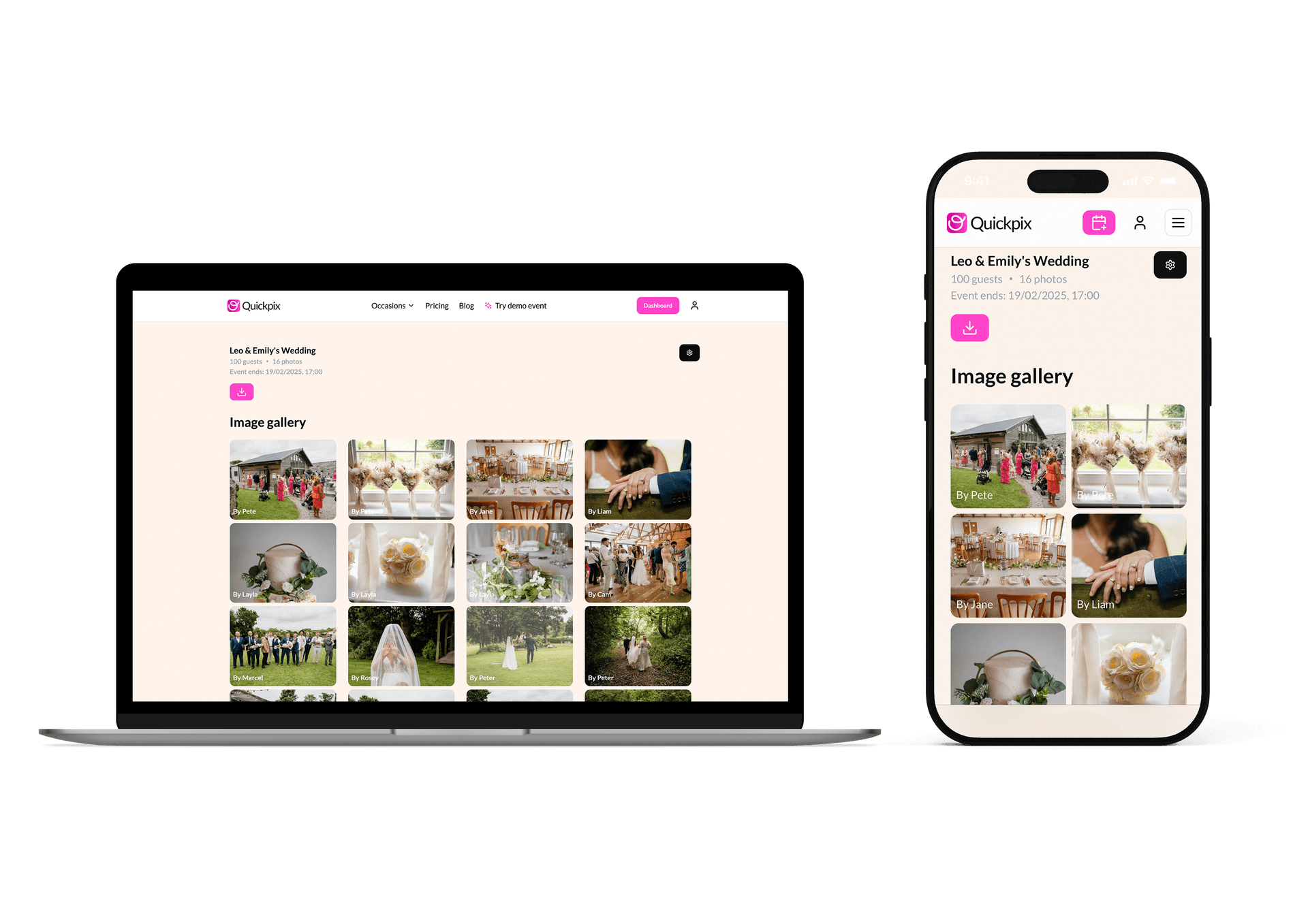Quickpix on different devices